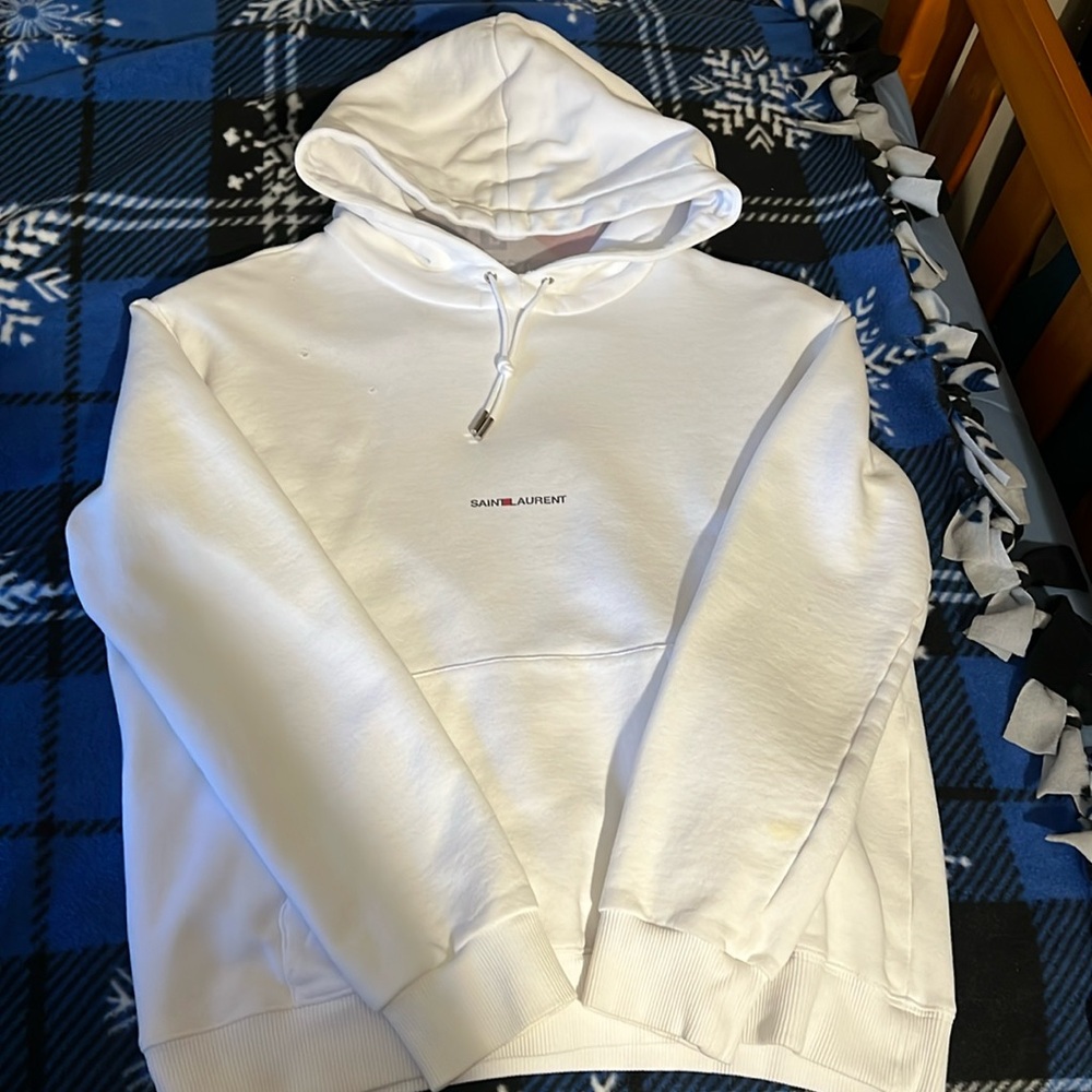 Saint Laurent logo print hoodie